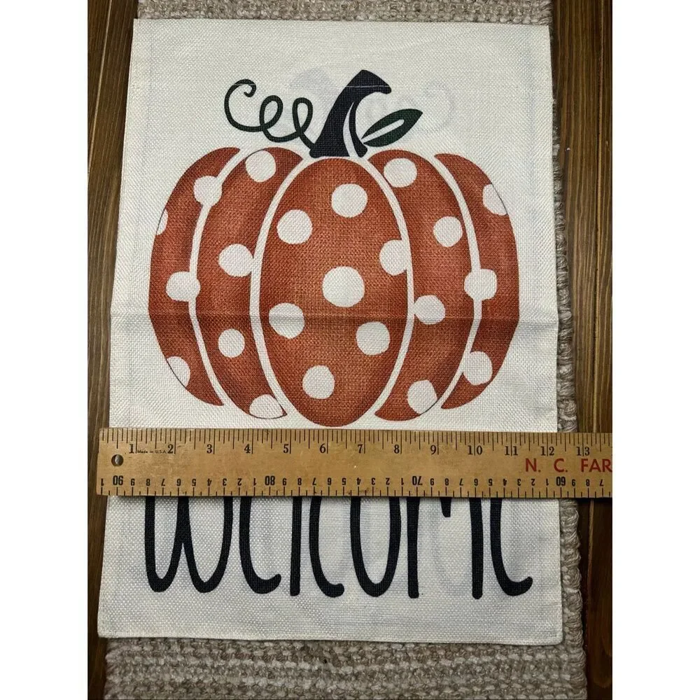 Thanksgiving pumpkin Outdoor garden flag double sided new